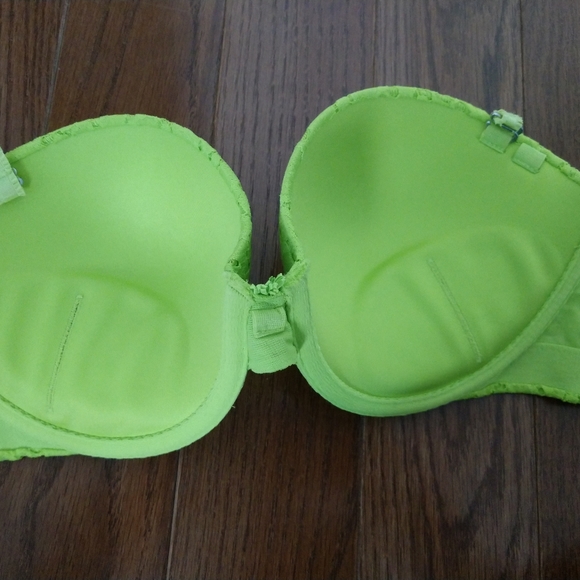 Aerie Mia Convertable Strapless Push Up Bra 34D Festival Neon Green - Picture 5 of 7